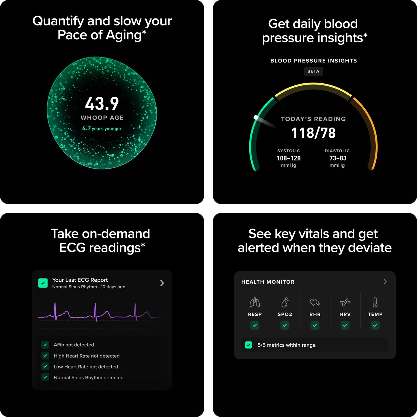 WHOOP 5.0/MG Activity Tracker - 12 Month Membership - Health and Fitness Wearable – 24/7 Activity and Sleep Tracker, Personalized Coaching, Menstrual Cycle Insights – 14+ Days Battery Life