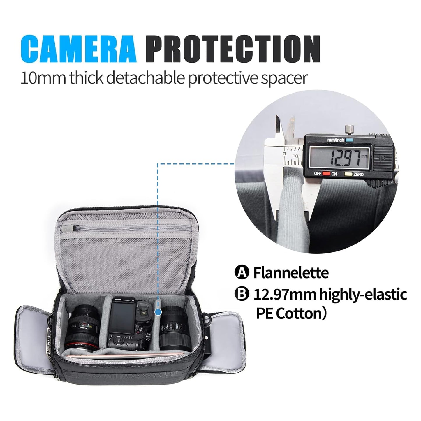 Compact Camera Shoulder Bag for DSLR & Mirrorless Cameras
