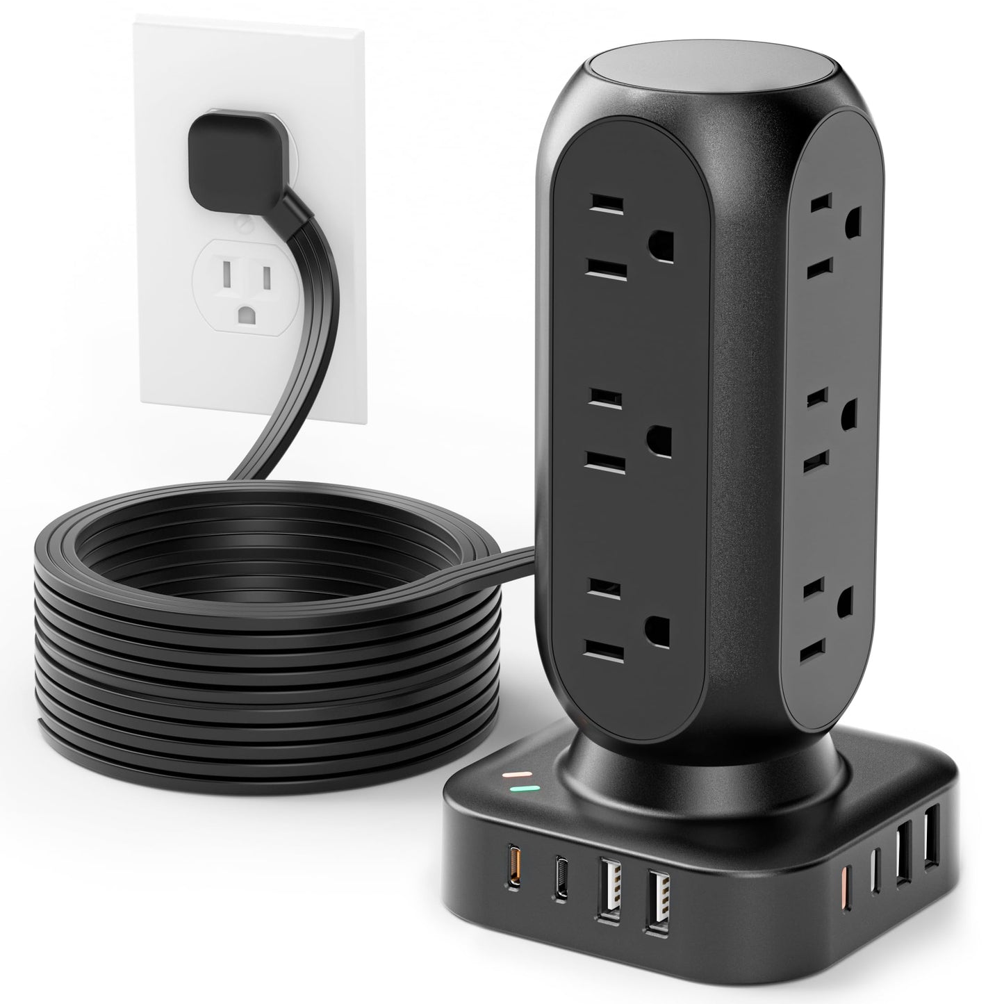 Power Strip Tower with USB-C Fast Charging Ports