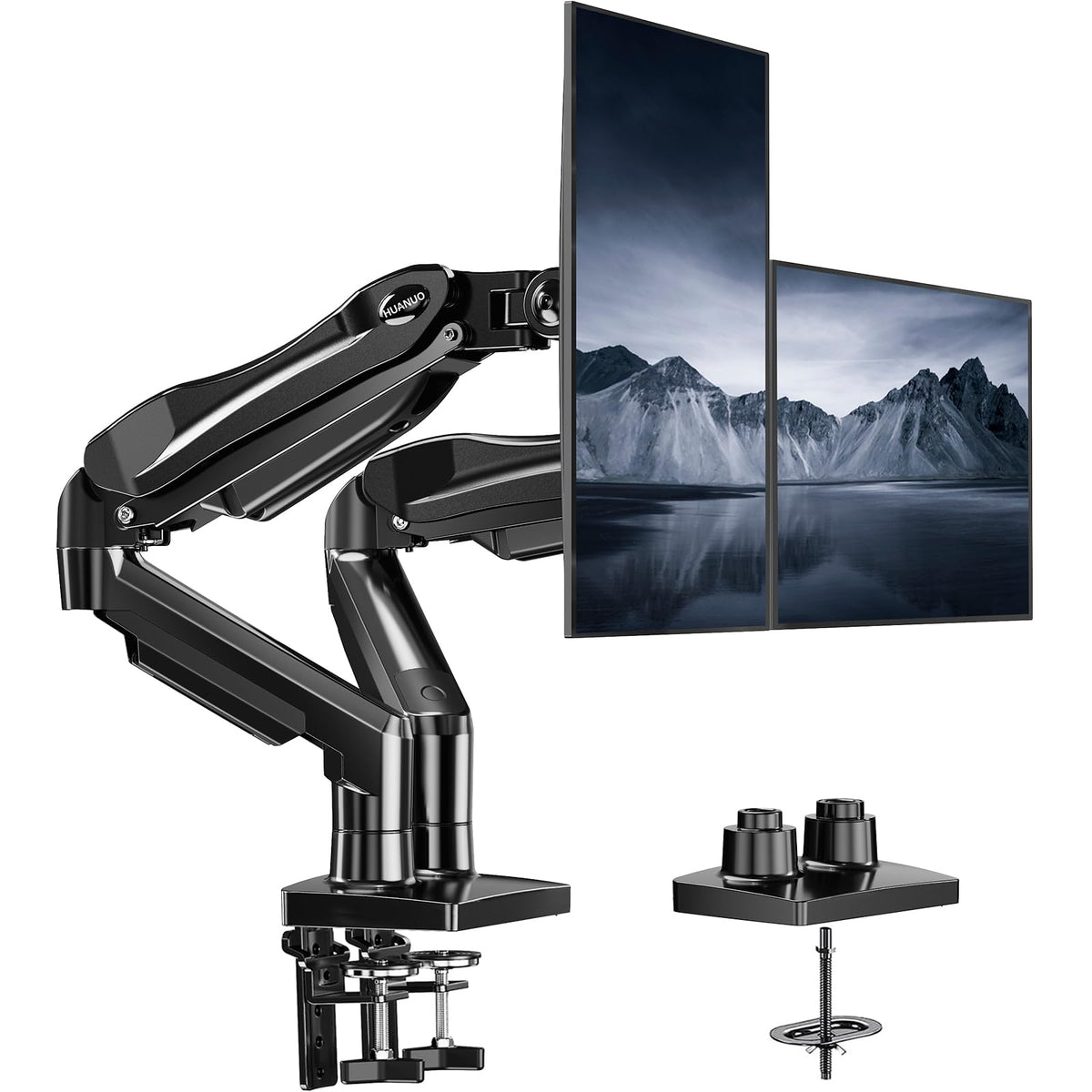 Dual Monitor Stand with Adjustable VESA Desk Mount