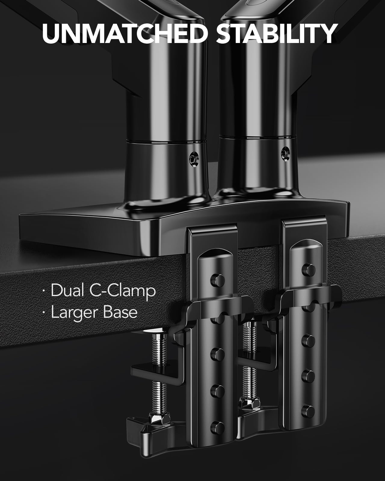 Dual Monitor Stand with Adjustable VESA Desk Mount