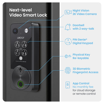 Smart Lock with Video Doorbell & Fingerprint Entry