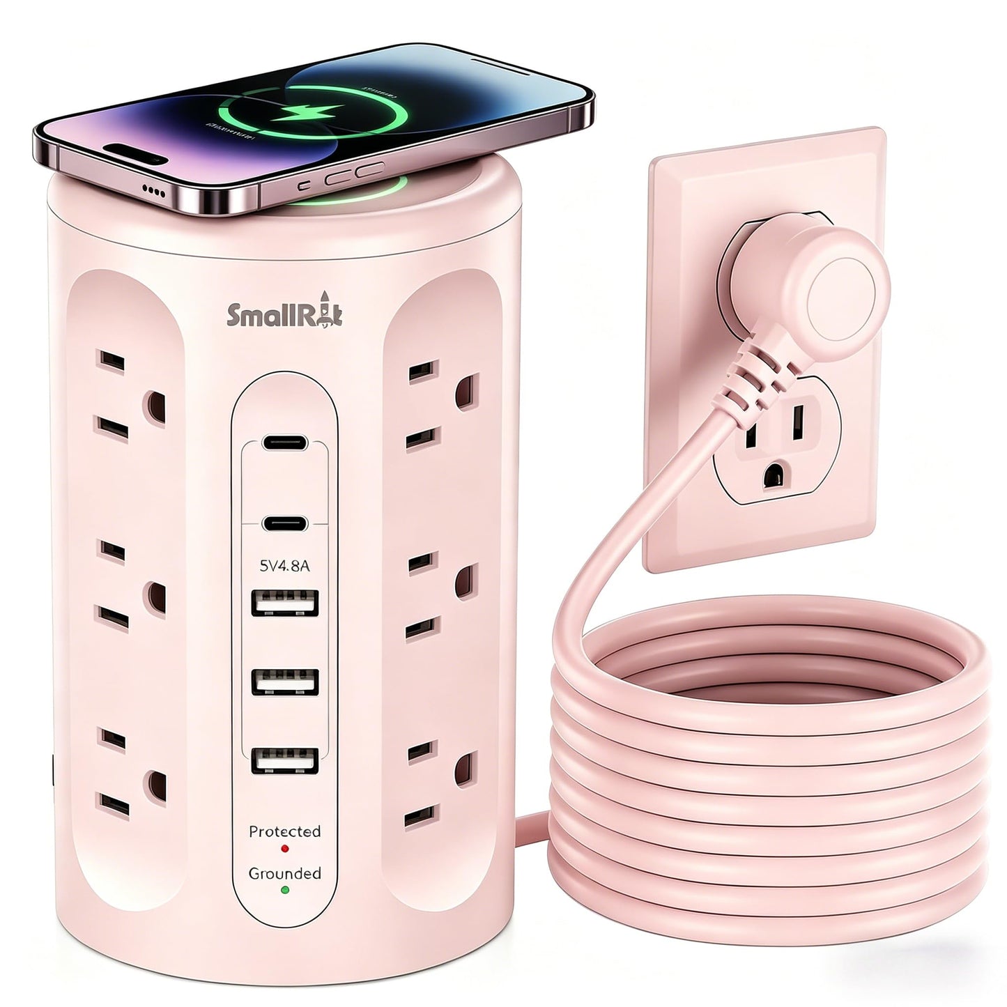 Power Strip with USB Charging & Night Light
