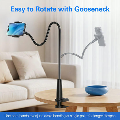 Flexible Gooseneck Phone Holder with Clamp Mount