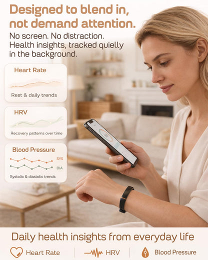 Screenless Fitness Tracker with Health Monitoring