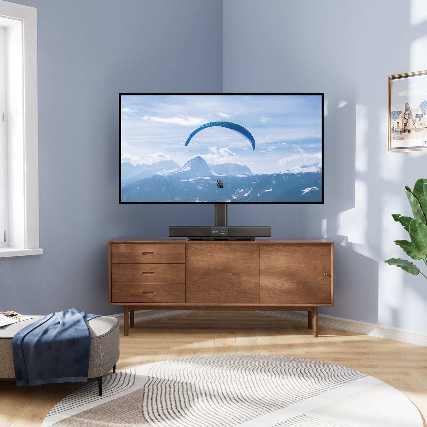 Universal TV Stand Legs with Adjustable Height Base