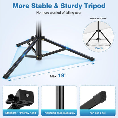 Adjustable Phone Tripod Stand with 360° Ball Head