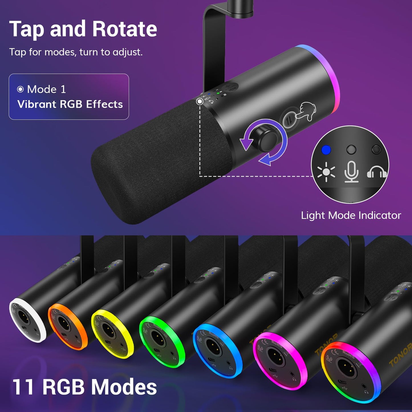 USB/XLR Gaming Microphone with Noise Cancellation
