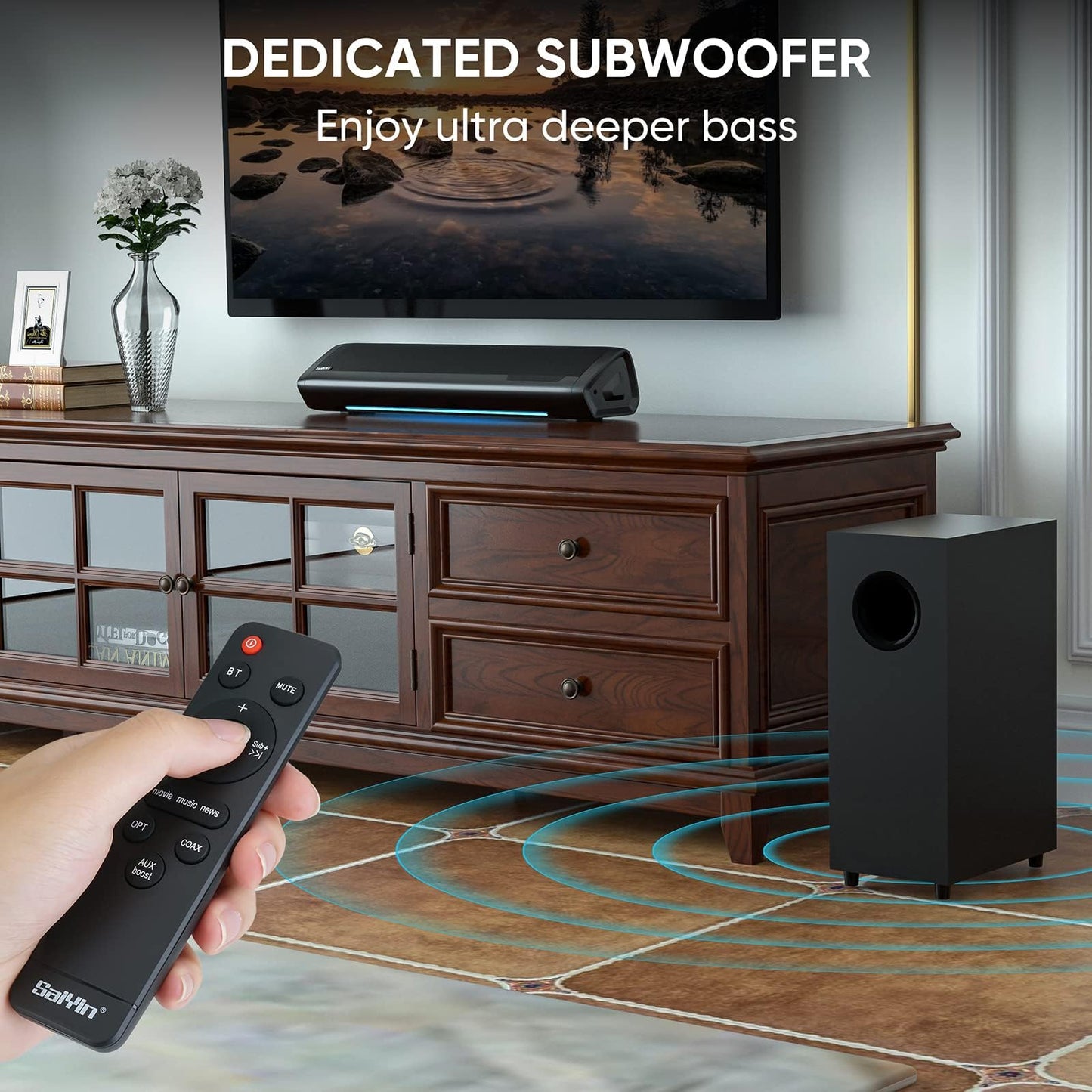 Sound Bar with Subwoofer for TV & Home Theater