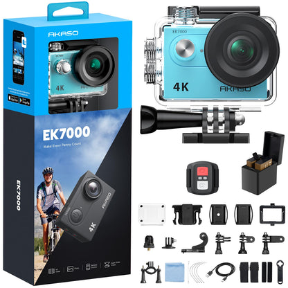 4K Action Camera with Waterproof Design & EIS