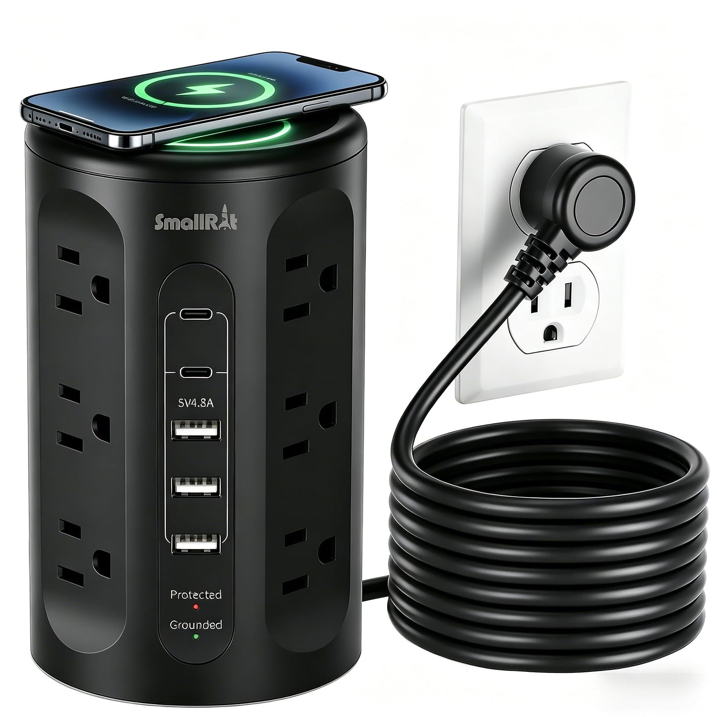 Power Strip with USB Charging & Night Light