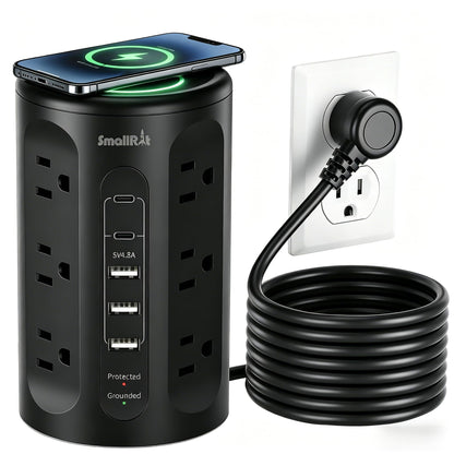 Power Strip with USB Charging & Night Light