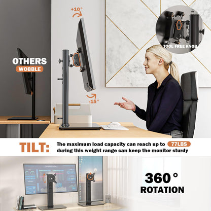 Adjustable Computer Monitor Stand for Desk Setup