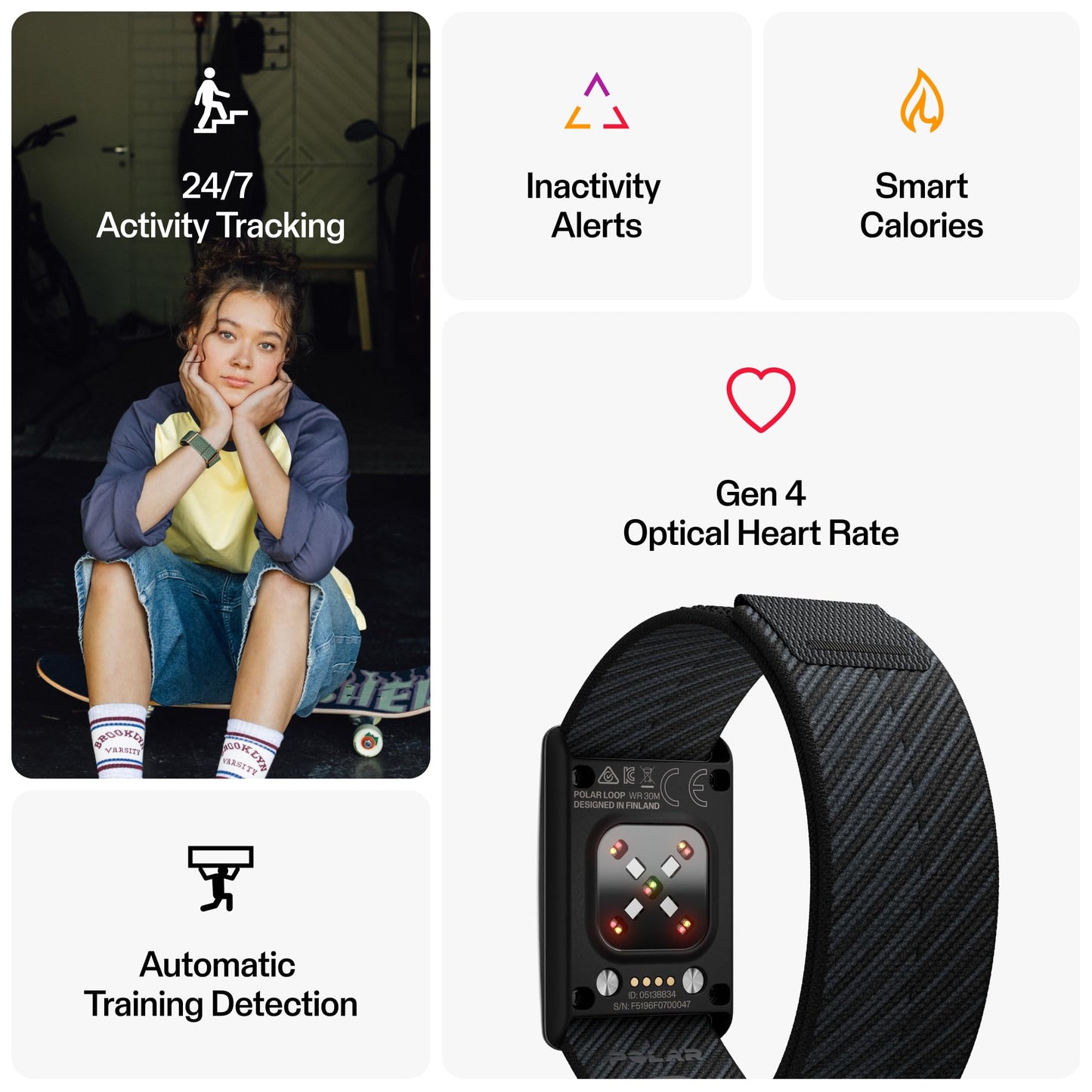 Screen-Free Fitness Band with Health Tracking Features