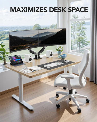 Dual Monitor Stand with Adjustable VESA Desk Mount