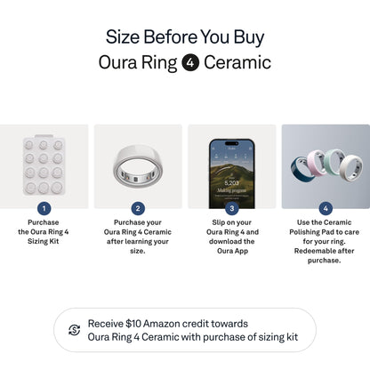 Oura Ring 4 - Silver - Size 8 - Size Before You Buy
