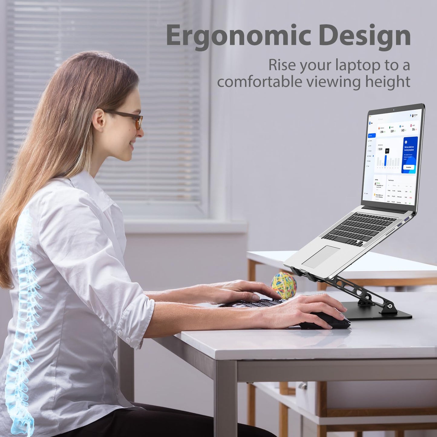 Adjustable Laptop Stand for Desk Setup