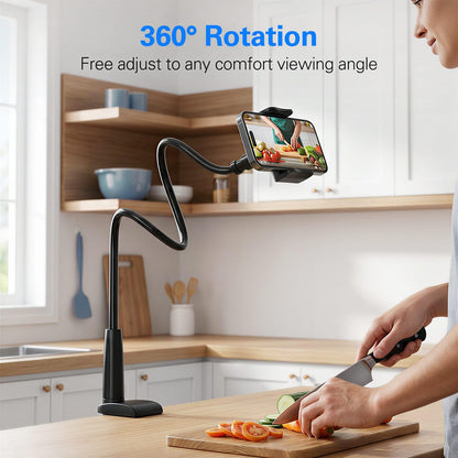 Flexible Gooseneck Phone Holder with Clamp Mount