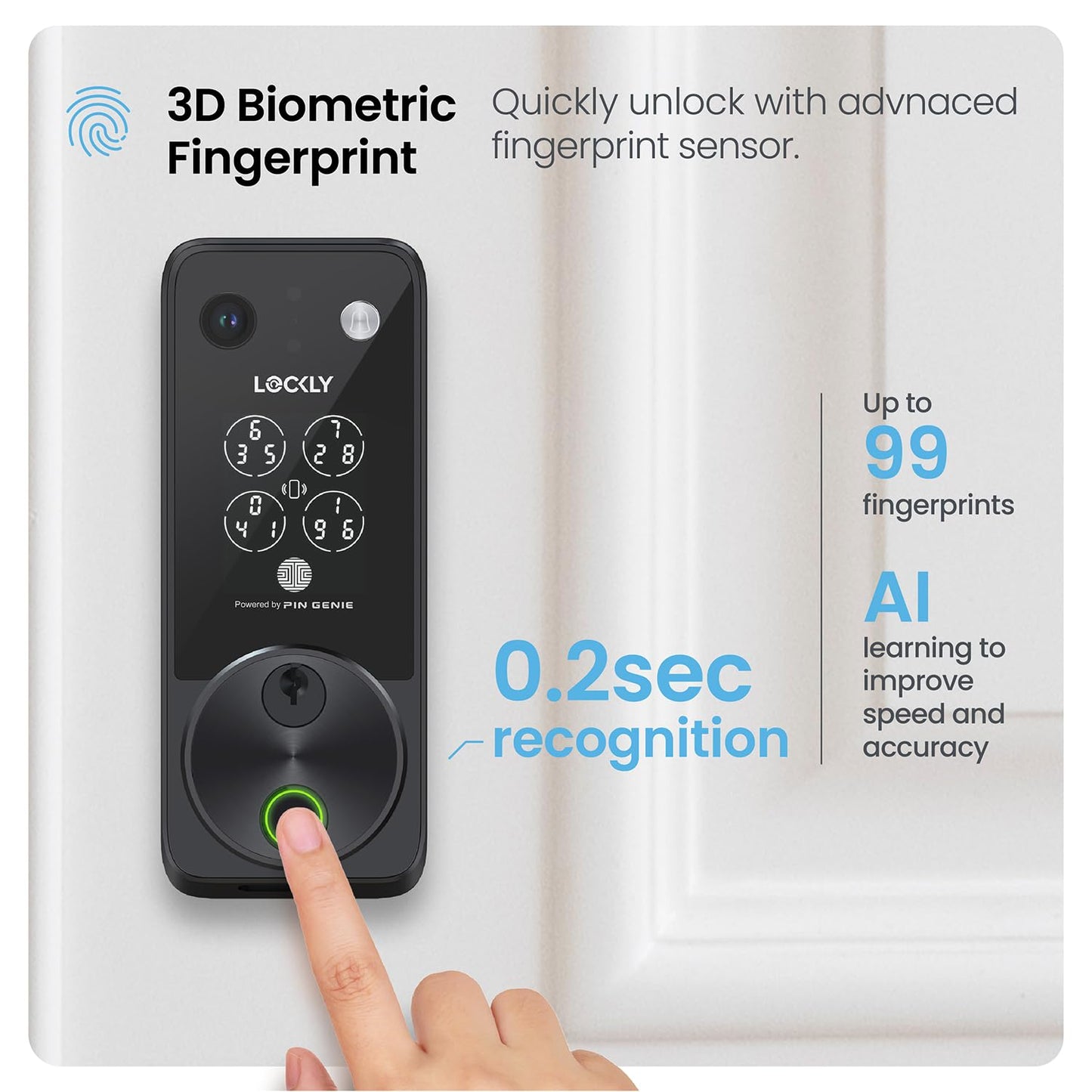 Smart Lock with Video Doorbell & Fingerprint Entry