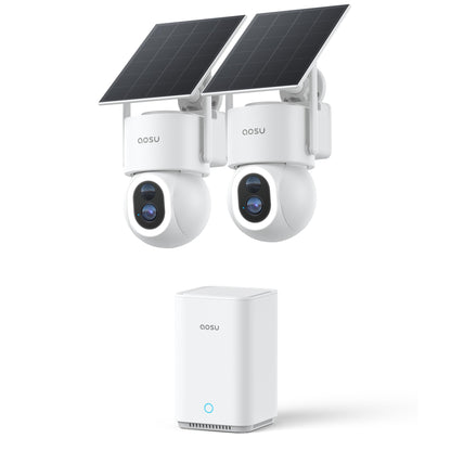 4K Solar Security Camera with 360° Tracking System