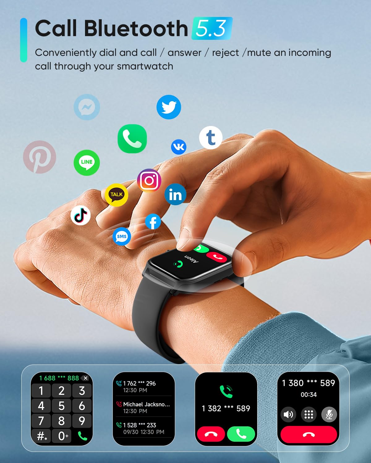 Smart Watch with Fitness Tracking for Men & Women