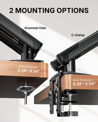 Adjustable Monitor Arm with Tool-Free VESA Mount