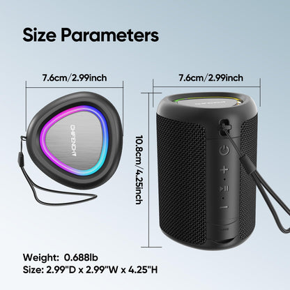 Portable Bluetooth Speaker with IPX5 Waterproof Design