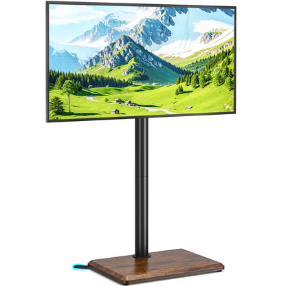 Swivel Floor TV Stand with Adjustable Height Mount