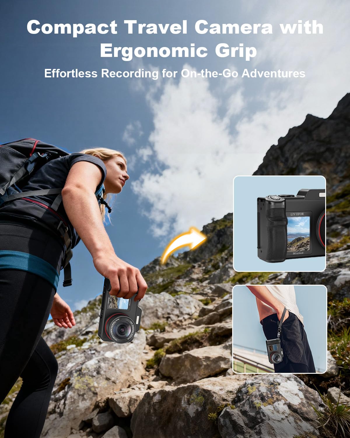 5K Digital Camera with Dual Screen & Autofocus