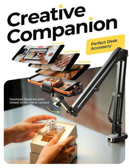 Flexible Clamp Gooseneck Phone Holder for Desk & Bed