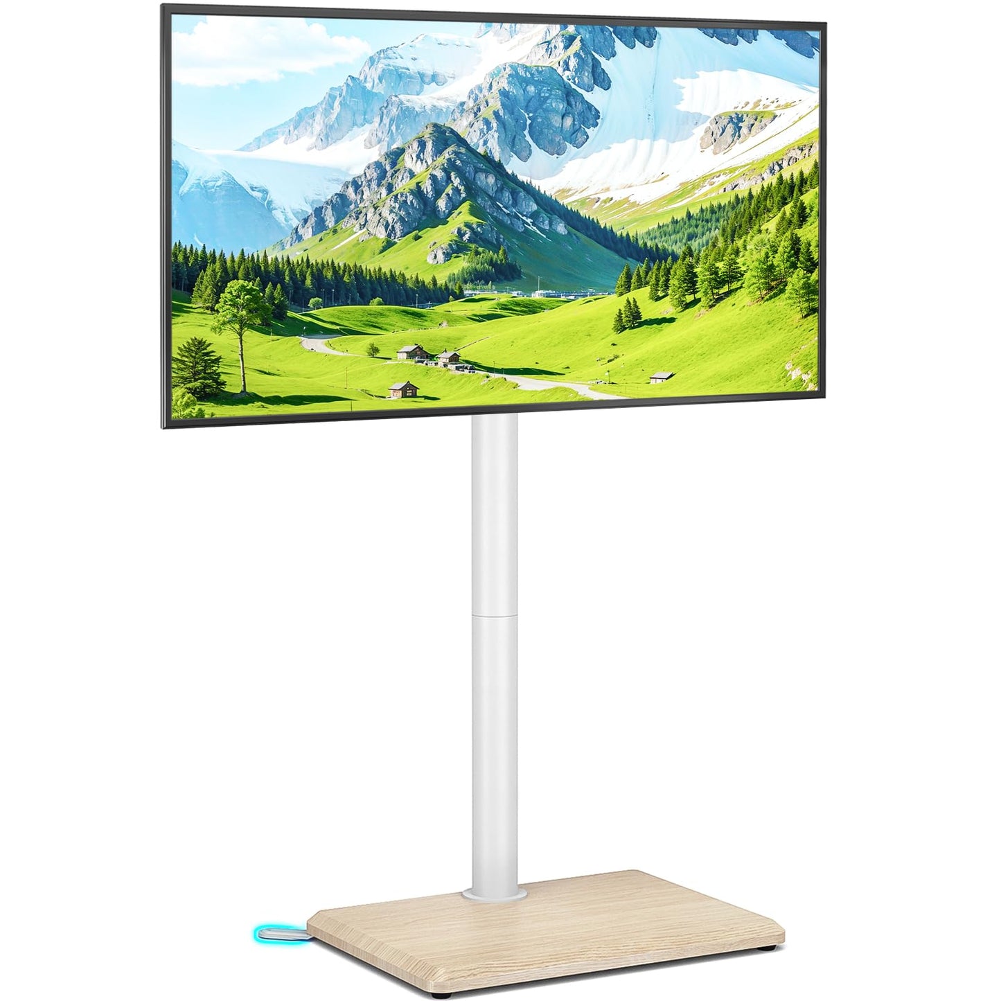Swivel Floor TV Stand with Adjustable Height Mount