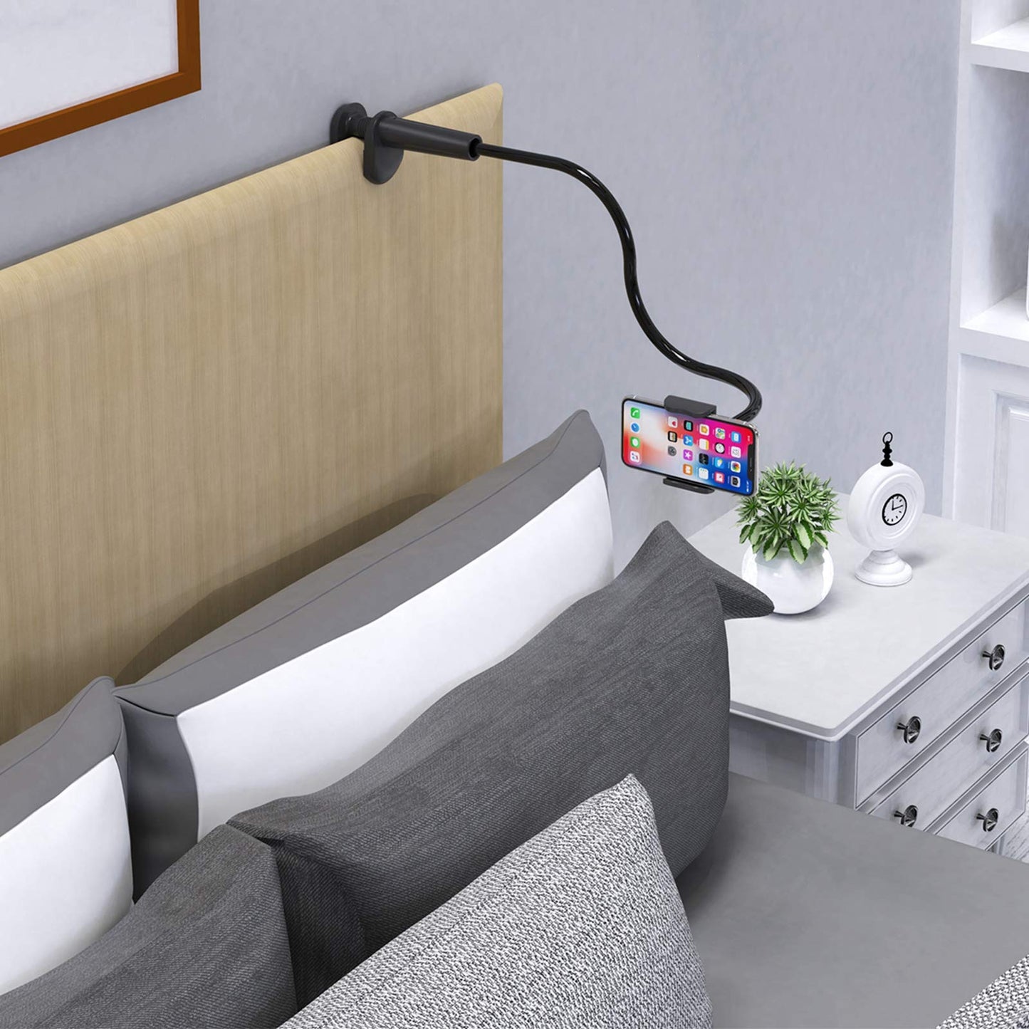 Flexible Gooseneck Phone Holder with Desk Clamp Mount