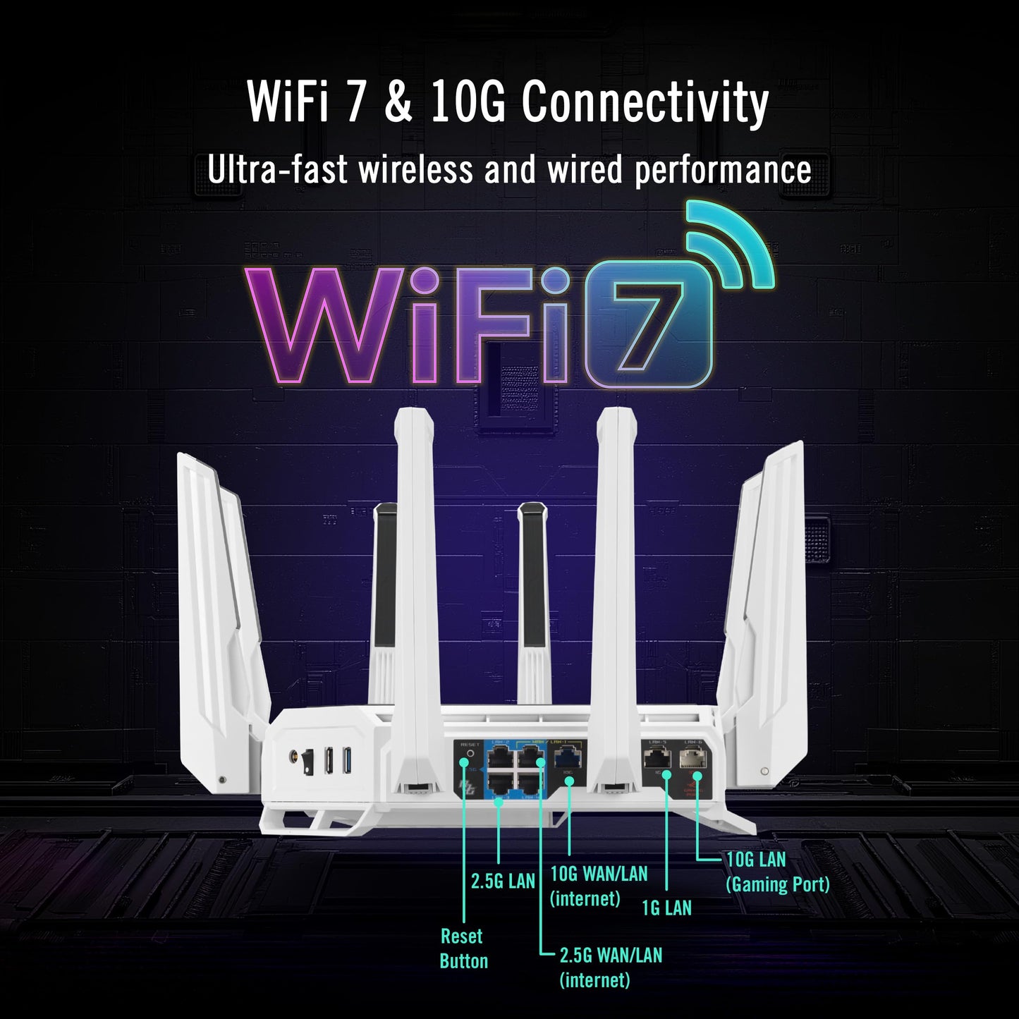 WiFi 7 Dual-Band Router with High-Speed Connectivity