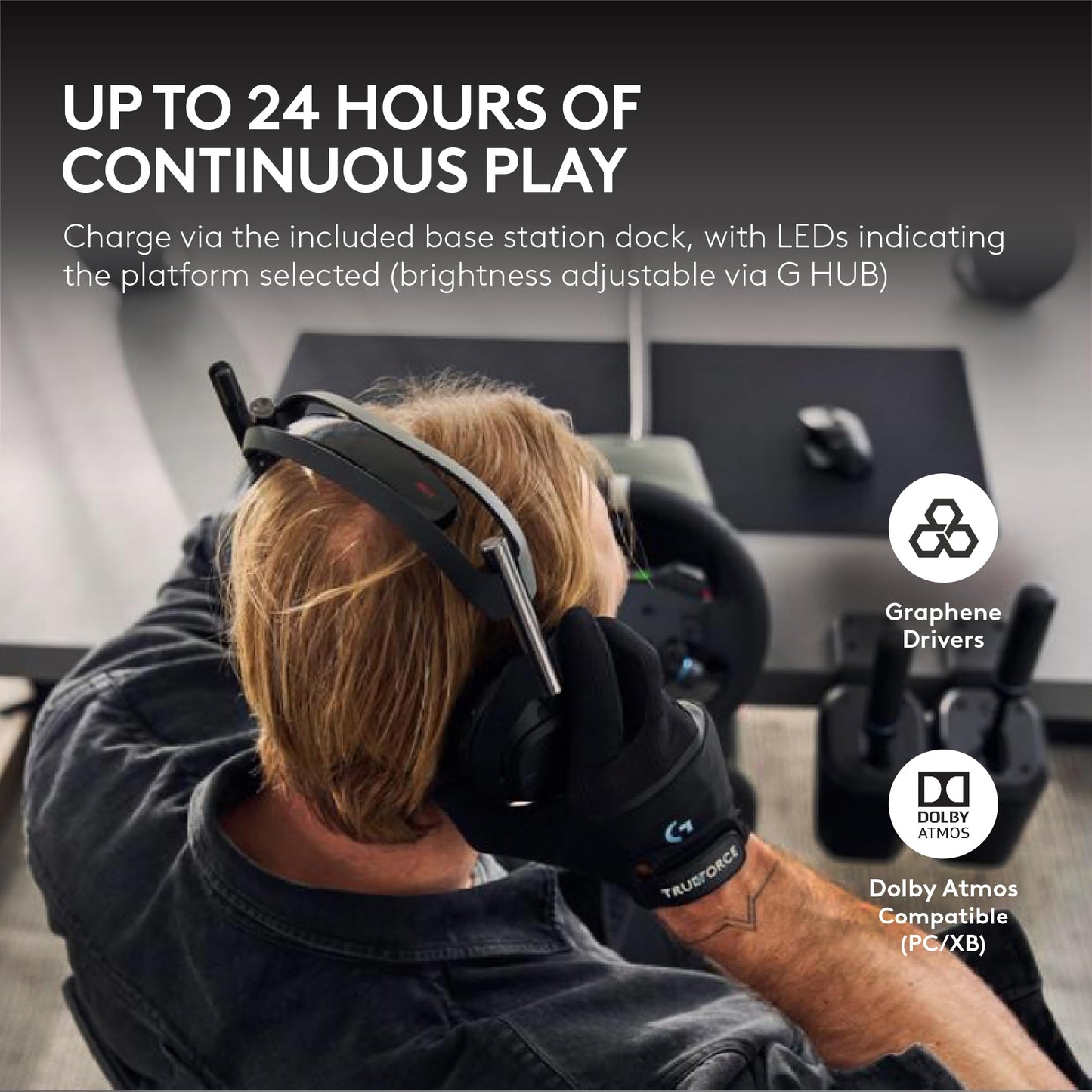 Wireless Gaming Headset with Base Station