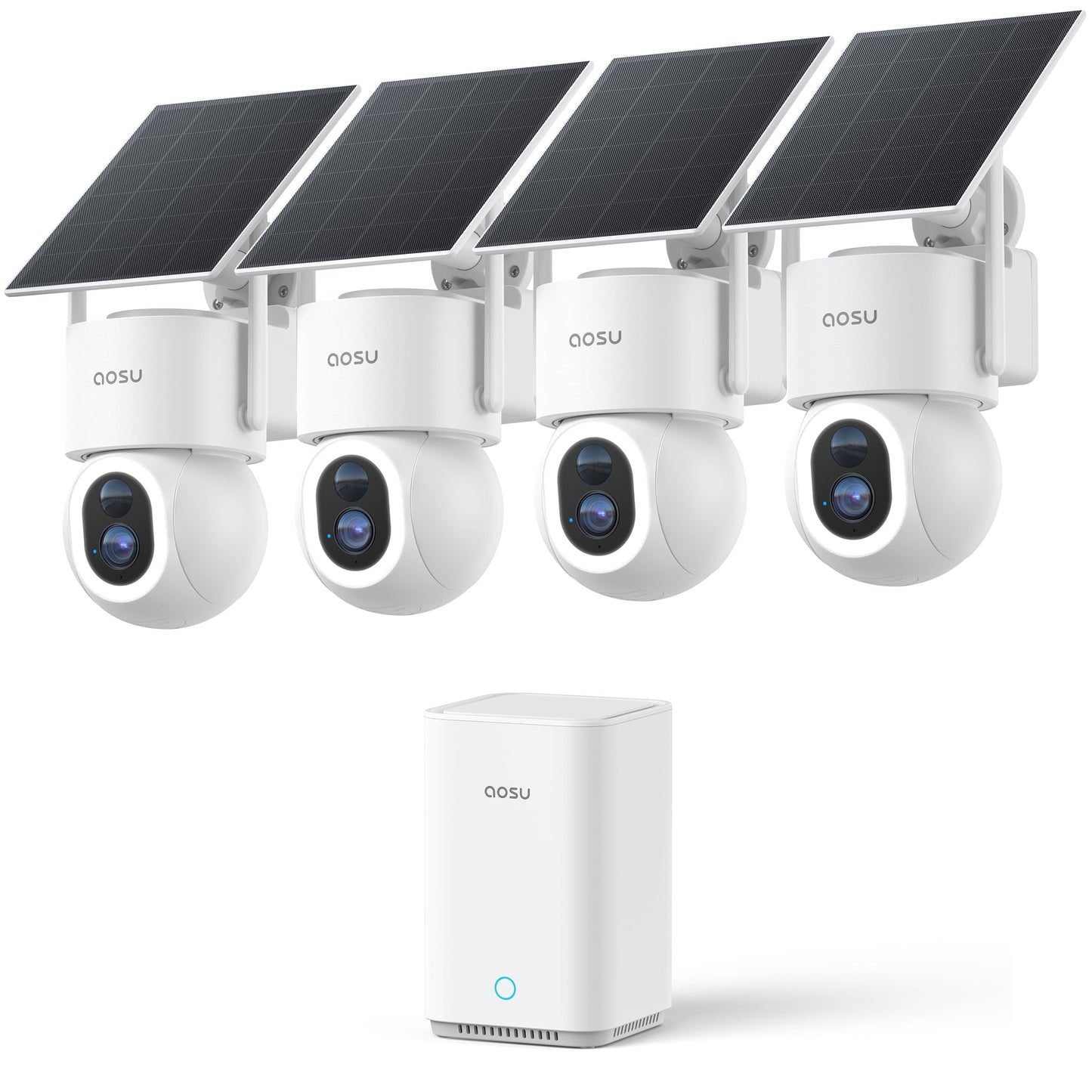 4K Solar Security Camera with 360° Tracking System