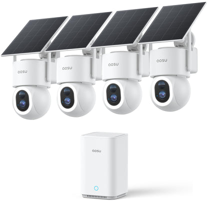 4K Solar Security Camera with 360° Tracking System