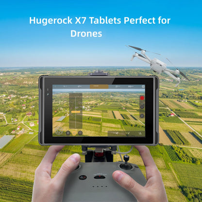 HUGEROCK X7 Rugged Tablet PC 2600nit Sunlight Readable,7 Inch RAM 8GB+ROM 128GB Android 13 Outdoor Anti-Drop Waterproof Tablets for UAV Camping Fishing Moto Drone Camera Monitor