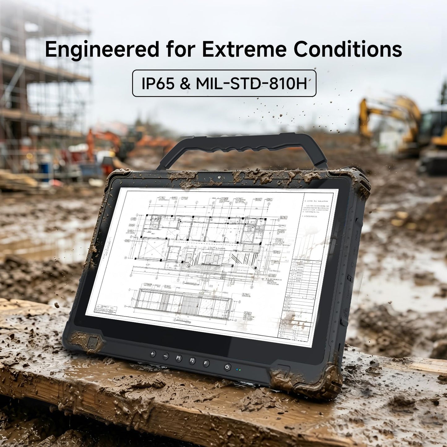 ONERugged M14A Windows Rugged Tablet, 5G 14-Inch FHD 1000 Nits Touchscreen, Intel i5-1235U, 16GB RAM 256GB SSD, IP65 Waterproof Industrial Tablet PC for Outdoor Work Field Service