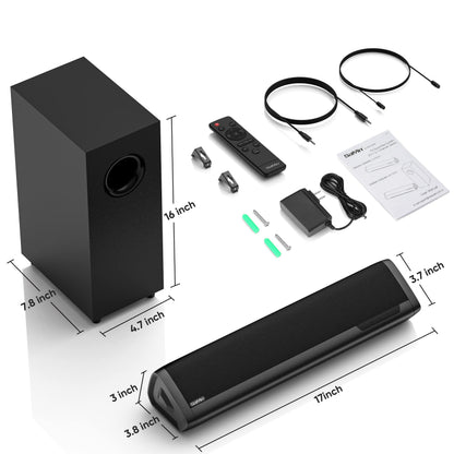 Sound Bar with Subwoofer for TV & Home Theater