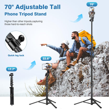 Adjustable Phone Tripod Stand with 360° Ball Head