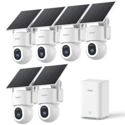 4K Solar Security Camera with 360° Tracking System