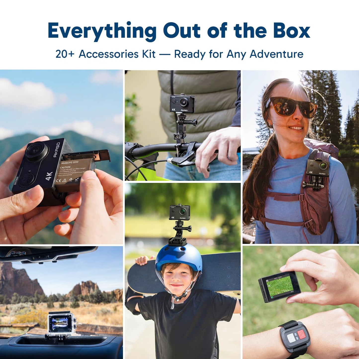 4K Action Camera with Waterproof Design & EIS