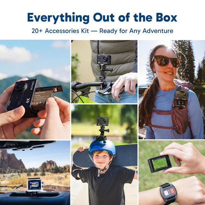 4K Action Camera with Waterproof Design & EIS
