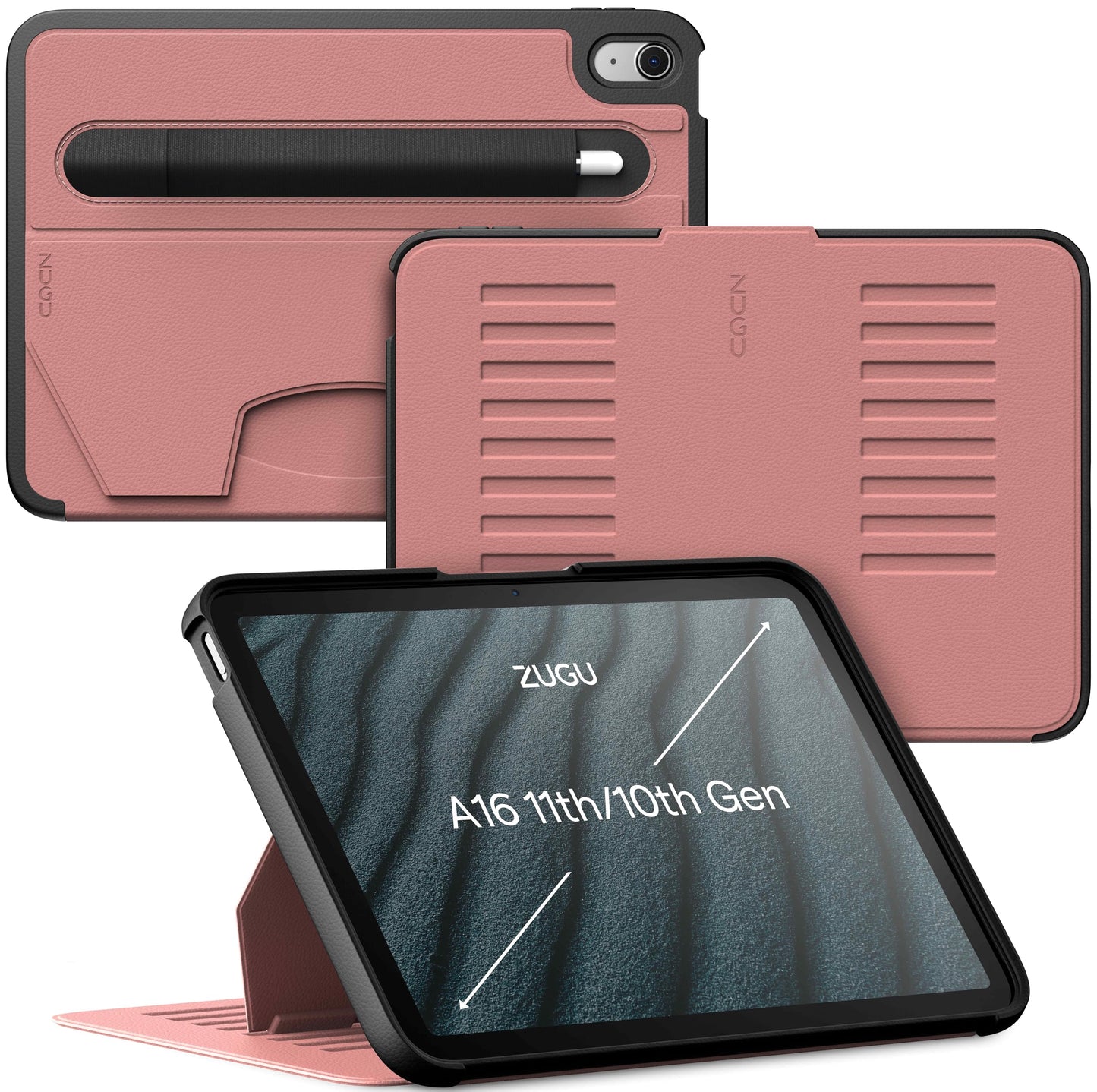 Magnetic iPad Case with Adjustable Stand Cover