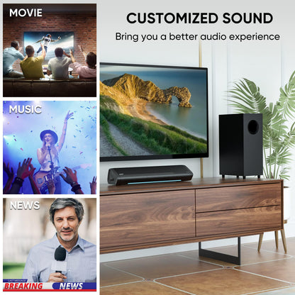 Sound Bar with Subwoofer for TV & Home Theater