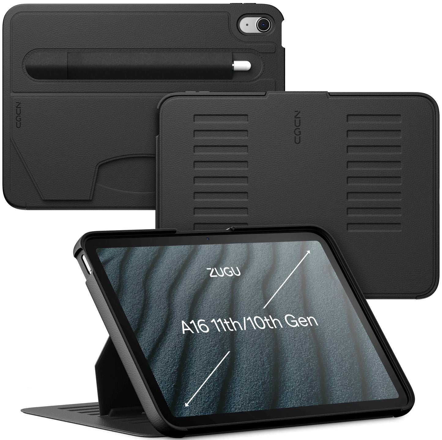 Magnetic iPad Case with Adjustable Stand Cover